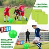 Huaerle 18 Pcs Sports Kickball Set Includes 2 Playground Ball with Air Pump 5 Rubber Throw Down Bases 10 Foul Line Cones and a Flip Scoreboard for Boys Girls Adults Playground School Backyard (Green) view 4