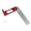 160mm Dual-Inlet Racing Rudder for RC Gasoline Boats - L-Shaped 6061 Aluminum Base, Red Anodized(127 * 160mm) view 1