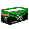 Ioracida Custom Cheer Storage Basket Bin with Name for Girls Room, Fabric Foldable Personalized Cheerleading Storage Box Organizer with Handles, Green Glitter view 1