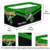 Ioracida Custom Cheer Storage Basket Bin with Name for Girls Room, Fabric Foldable Personalized Cheerleading Storage Box Organizer with Handles, Green Glitter view 2