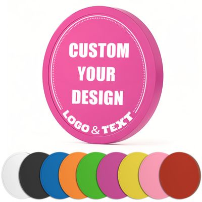 100 PCS Custom Poker Chips, 9 Colors Drink Tokens Chips, Double Sides Full-Color Print Your Logo and Text, Personalized Plastic Poker Chips for Bar Promotions, Golf Club, Parties & Events (Rose Red)