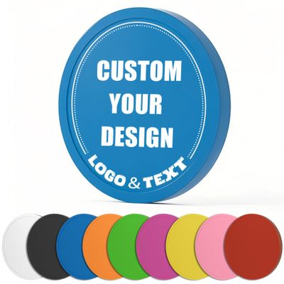 100 PCS Custom Poker Chips, 9 Colors Drink Tokens Chips, Double Sides Full-Color Print Your Logo and Text, Personalized Plastic Poker Chips for Bar Promotions, Golf Club, Parties & Events (Blue)
