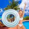 30 inch Inflatable Pool Floats for Adults- 2 Pack Blue Striped Pool Floaties Pool Tubes Swim Rings with Handles Inflatable Pool Float for Swimming Pool Party Lake Beach Adults (Blue, 90) view 4