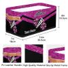 Ioracida Custom Cheer Storage Basket Bin with Name for Girls Room, Fabric Foldable Personalized Cheerleading Storage Box Organizer with Handles, Magenta Glitter view 2