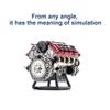 PLAYBUDDY V8 Engine Model for AX90104 SCX10 Capra VS4-10 Pro/Ultra Model Car, 3D Printing Resin Simulation Dynamic Engine Model Kit - KIT Version view 3