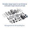 PLAYBUDDY V8 Engine Model for AX90104 SCX10 Capra VS4-10 Pro/Ultra Model Car, 3D Printing Resin Simulation Dynamic Engine Model Kit - KIT Version view 4