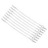 8Pack Metal Clip R Pin Rod with Steel Anti-Lost Rope RC Body Shell Clip Wire for 1/8 1/10 RC Car Compatible with Traxxas HSP Arrma Axial Redcat (Silver) view 1