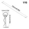 8Pack Metal Clip R Pin Rod with Steel Anti-Lost Rope RC Body Shell Clip Wire for 1/8 1/10 RC Car Compatible with Traxxas HSP Arrma Axial Redcat (Silver) view 4