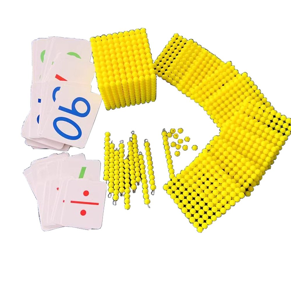 EUKVYQPX Montessori Bank Game Bead Decimal Operation, Math AIDS Early Kids Toys,7cm
