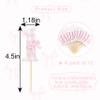 12Pcs Bow 1st Birthday Cupcake Toppers - Sweet One Birthday Decorations,First Wedding Anniversary Bowknot Cupcake Toppers,Pink Bow Cake Smash Photo Props,Coquette Party Table Centerpieces view 2