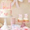 12Pcs Bow 1st Birthday Cupcake Toppers - Sweet One Birthday Decorations,First Wedding Anniversary Bowknot Cupcake Toppers,Pink Bow Cake Smash Photo Props,Coquette Party Table Centerpieces view 4
