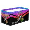 Ioracida Custom Cheer Storage Basket Bin with Name for Girls Room, Fabric Foldable Personalized Cheerleading Storage Box Organizer with Handles, Glitter Rainbow view 1