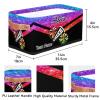 Ioracida Custom Cheer Storage Basket Bin with Name for Girls Room, Fabric Foldable Personalized Cheerleading Storage Box Organizer with Handles, Glitter Rainbow view 2