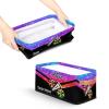 Ioracida Custom Cheer Storage Basket Bin with Name for Girls Room, Fabric Foldable Personalized Cheerleading Storage Box Organizer with Handles, Glitter Rainbow view 3