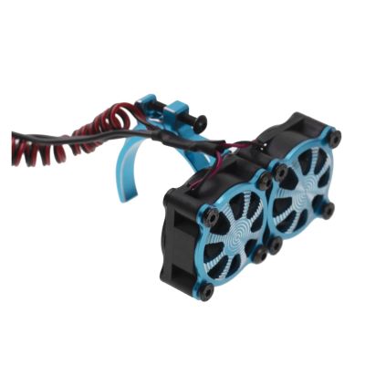 YRhXAF 540 550 3650 3660 Motor Heatsink Cooling Fan with Thermal for 1/8 1/10 RC Car(Blue)