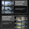 1/64 Scale Die-cast Model Car Display Case Organizer - Parking Garage Diorama Compatible with Hot Wheels Matchbox Mini GT,for Toy Car Display and Storage 20 Parking Spaces(Grey) view 4