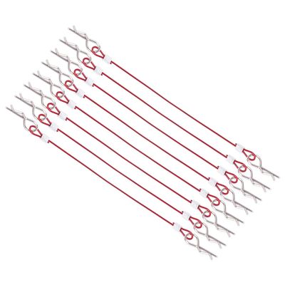 8Pack Metal Clip R Pin Rod with Steel Anti-Lost Rope RC Body Shell Clip Wire for 1/8 1/10 RC Car Compatible with Traxxas HSP Arrma Axial Redcat (Red)