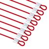 8Pack Metal Clip R Pin Rod with Steel Anti-Lost Rope RC Body Shell Clip Wire for 1/8 1/10 RC Car Compatible with Traxxas HSP Arrma Axial Redcat (Red) view 2