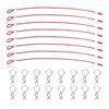 8Pack Metal Clip R Pin Rod with Steel Anti-Lost Rope RC Body Shell Clip Wire for 1/8 1/10 RC Car Compatible with Traxxas HSP Arrma Axial Redcat (Red) view 3