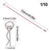 8Pack Metal Clip R Pin Rod with Steel Anti-Lost Rope RC Body Shell Clip Wire for 1/8 1/10 RC Car Compatible with Traxxas HSP Arrma Axial Redcat (Red) view 4