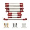 10pcs 104006 104010 104020 104026 Metal Link Rod Adjustable Linkage Steering Link 1/10 RC Car Upgrade Parts Accessories(Red) view 2