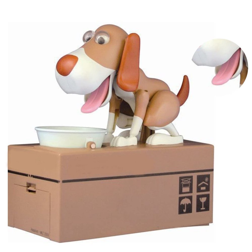 Akozon Creative Cartoon Cat Money Box - Stealing Cat & Saving Dog Piggy Bank Toy for Kids - Musical Savings Bank Children - Fun and Interactive Savings Toy (#1)
