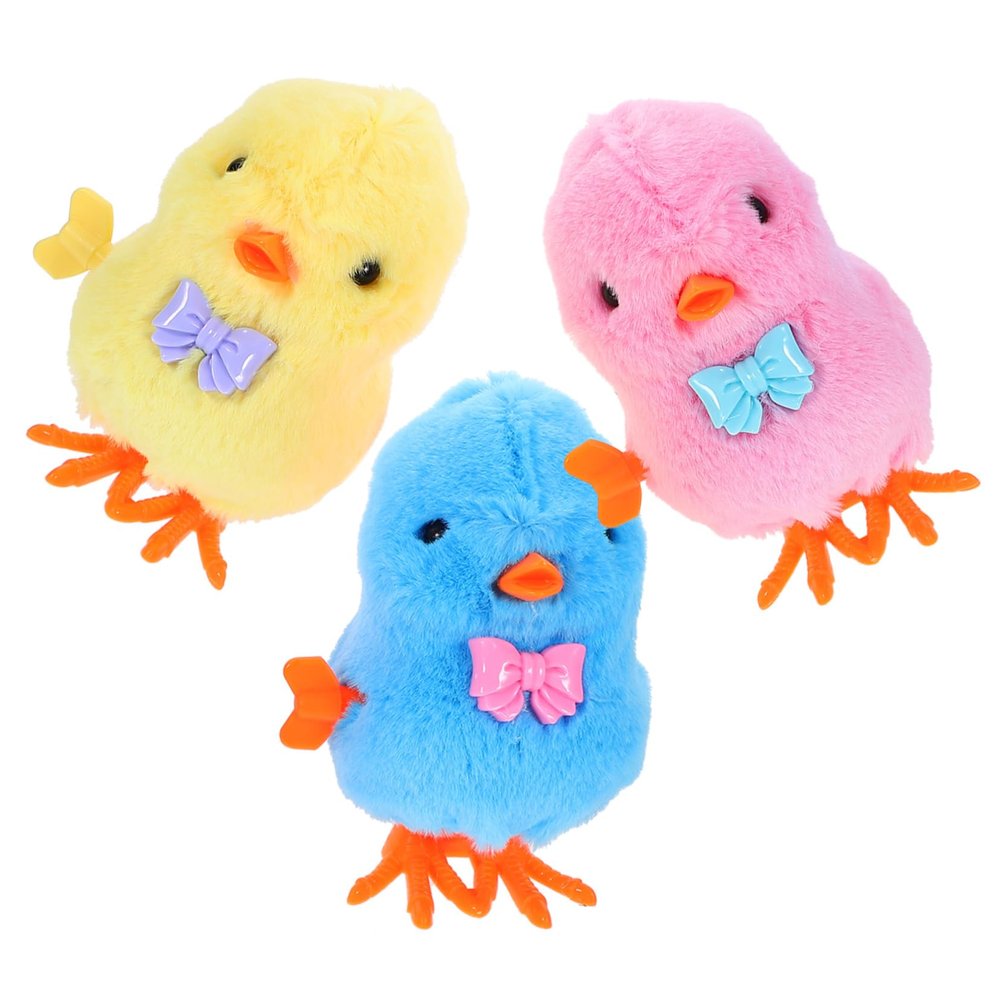 BESPORTBLE 3pcs Wind-up Jumping Chickens Toys for Boys and Girls Fun Easter Chick Toys for