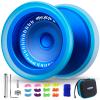 MAGICYOYO V13 DEEPSPIN Bi-Material Yoyo for Kids 8-12, Dual-Function Yoyo Professional for All Skill Levels, Trick Yo-yo with 12 Yoyos Strings, Finger Brace, Bearing Kit (Blue+Blue Rings) view 1