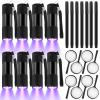 Tegeme 24 Invisible Ink Marker Set 8 Invisible Ink Pen 8 Mini UV Flashlight 8 Magnifying Glasses Blacklight Markers for Halloween Christmas Detective Kit Escape Room Prizes Gift Party Favors view 1