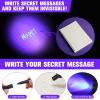 Tegeme 24 Invisible Ink Marker Set 8 Invisible Ink Pen 8 Mini UV Flashlight 8 Magnifying Glasses Blacklight Markers for Halloween Christmas Detective Kit Escape Room Prizes Gift Party Favors view 4