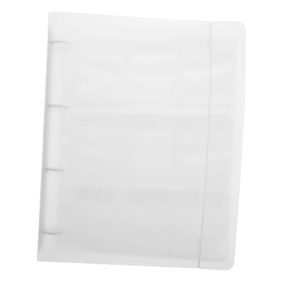Uonlytech Badges Album Holder 8-Piece Set Key Ring Binder Removable Sleeves Collection Pocket Page for Coins and Badges Suitable for Collectors and Hobbyists