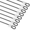 8Pack Metal Clip R Pin Rod with Steel Anti-Lost Rope RC Body Shell Clip Wire for 1/8 1/10 RC Car Compatible with Traxxas HSP Arrma Axial Redcat (Black) view 2