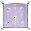 Dice Trays Skeletons Purple Holder Storage Box for Dice Games Like RPG DND, Microfiber Leather Dice Holder Portable Folding Rolling Dice Tray, 20.5x20.5cm view 1