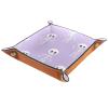 Dice Trays Skeletons Purple Holder Storage Box for Dice Games Like RPG DND, Microfiber Leather Dice Holder Portable Folding Rolling Dice Tray, 20.5x20.5cm view 2