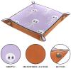 Dice Trays Skeletons Purple Holder Storage Box for Dice Games Like RPG DND, Microfiber Leather Dice Holder Portable Folding Rolling Dice Tray, 20.5x20.5cm view 3
