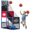 Adjustable Basketball Hoop for Kids Toddler Ages 3-8, Side-Mount & Top-Mount, Indoor Outdoor Carnival Games Competitions, Gift Boys & Girls Beg for, Rain or Shine, The Game Never Stops view 1
