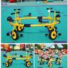 Red,JIYIAN Rotating Bike for Riders Ages 3+ Preschool Pedal Tricycle Car Four Seats 360 Spin |for Backyard,Kindergarten Playground Daycare and Classroom Outdoor Play Equipment view 3
