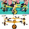 Yellow,JIYIAN Rotating Bike for Riders Ages 3+ Preschool Pedal Tricycle Car Four Seats 360 Spin |for Backyard,Kindergarten Playground Daycare and Classroom Outdoor Play Equipment view 1