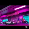 1/64 Neon Style LED Diorama Display Case - Compatible with Hot Wheels Matchbox Mini GT Diecast Cars, for Model Car & Figures Display and Storage (Vehicles Not Included) CP02 view 4
