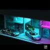 1/64 Neon Style LED Diorama Display Case - Compatible with Hot Wheels Matchbox Mini GT Diecast Cars, for Model Car & Figures Display and Storage (Vehicles Not Included) view 4