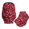 Muishi White Hand Drawn Heart Baby Car Seat Covers Carseat Canopy Soft Infant Stroller Cover Nursing Breastfeeding Covers for Girls Boys Newborn view 1