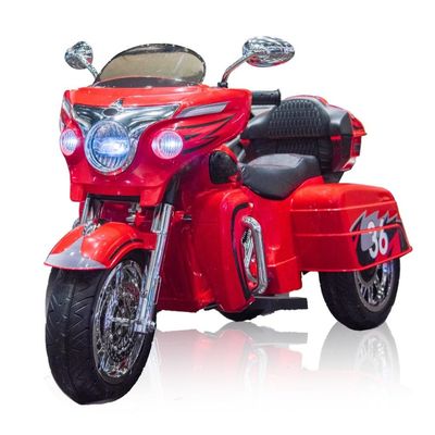 12V Electric Motorcycle for Kids Ages 3-8, 2 Seats Ride-On Motorbike with 3 Wheels, Bluetooth, USB, LED Light & Storage Box | Safe & Durable Kids Toy Vehicle, Red