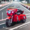 12V Electric Motorcycle for Kids Ages 3-8, 2 Seats Ride-On Motorbike with 3 Wheels, Bluetooth, USB, LED Light & Storage Box | Safe & Durable Kids Toy Vehicle, Red view 2
