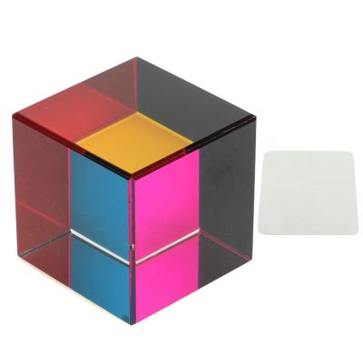 Colorful Optical Cube Prism, Lightweight Glass Material for Beautiful Refractions, Ideal Children on Special Occasions, Outstanding Home Decorations and Photography Acces (40mm)