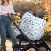 Muishi Blue Watercolor Style Flowers Baby Car Seat Covers Carseat Canopy Soft Infant Stroller Cover Nursing Breastfeeding Covers for Girls Boys Newborn view 3