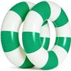 2PCS Floats for Adults Rrings Striped Pool Float Large Swim Ring for Adults,34 Inch Classic Striped Teens Adult Inner Tubes Summer Beach Bachelorette Party (Q-Green Stripe,2) view 1