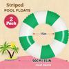 2PCS Floats for Adults Rrings Striped Pool Float Large Swim Ring for Adults,34 Inch Classic Striped Teens Adult Inner Tubes Summer Beach Bachelorette Party (Q-Green Stripe,2) view 2