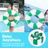 2PCS Floats for Adults Rrings Striped Pool Float Large Swim Ring for Adults,34 Inch Classic Striped Teens Adult Inner Tubes Summer Beach Bachelorette Party (Q-Green Stripe,2) view 3
