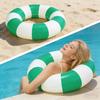 2PCS Floats for Adults Rrings Striped Pool Float Large Swim Ring for Adults,34 Inch Classic Striped Teens Adult Inner Tubes Summer Beach Bachelorette Party (Q-Green Stripe,2) view 4