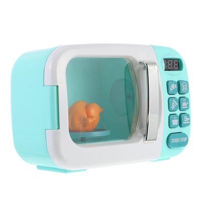 BESPORTBLE Educational Simulated Microwave Oven Toy Interactive Plastic Role Play Kitchen Appliance for Light Sound Features for Creative Learning Play